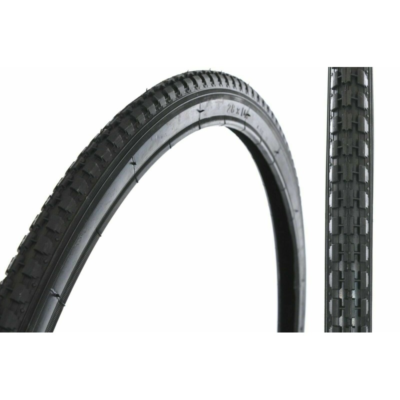 28 x 1 1/2 (40-635) Tyres With Heavy Roadster Tread For Vintage Bikes Black