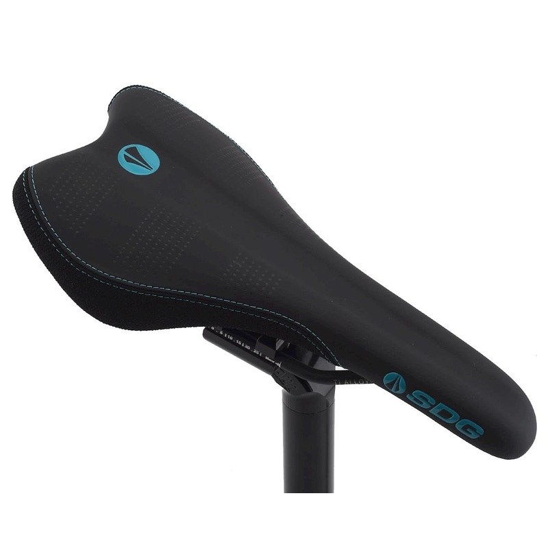 SDG Radar Mountain Saddle (Black/Turquoise) (Titanium Rails) (138mm) 