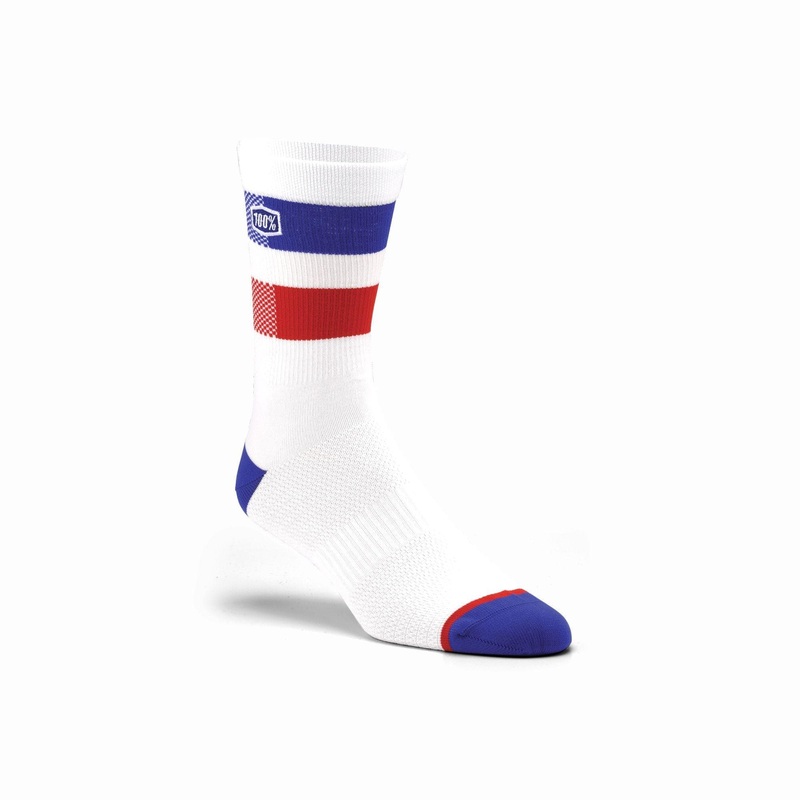 100% FLOW Performance Socks|White|S / M|L / XL
