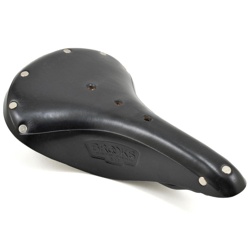 Brooks B17 Saddle (Black) (Black Steel Rails) (170mm) 