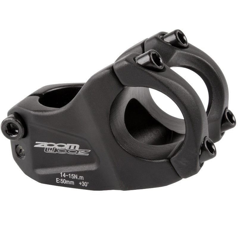 Zoom Downhill Stem 31.8mm|H/BAR STEM AHEAD D/HILL ZOOM 28.6MM X 50MM X 31.8MM BLACK (EA)