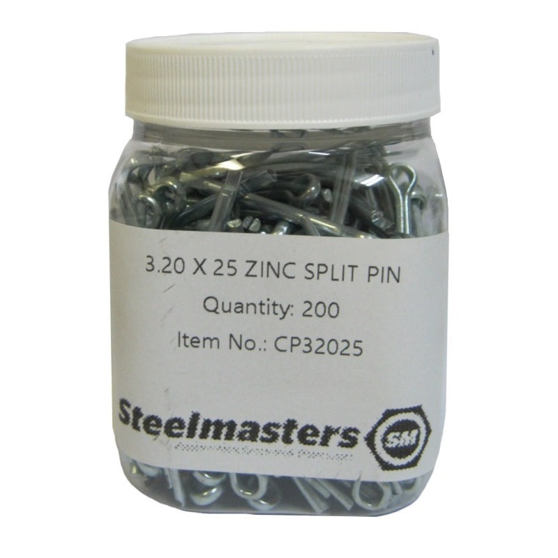 3.2mm Split Pins|SPLIT PIN 1/8 X 1 ZP 3.20 X 25MM (200)|SPLIT PIN 1/8 X 1 1/2 ZP 3.20 X 40MM (200)