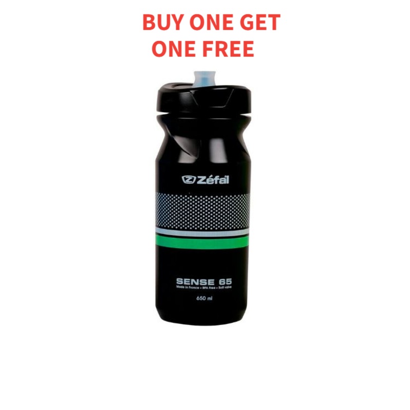 Zefal 650ml Sense 65 Black Water Sports, Cycling Bottle - Buy One Get One Free