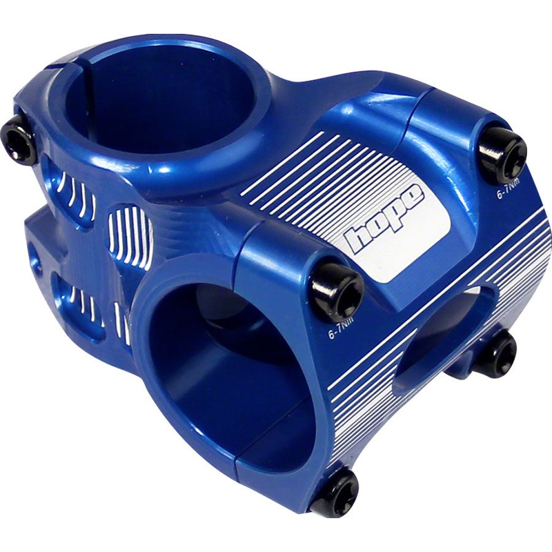 Hope AM/Freeride Stem - 35mm 31.8 Clamp +/-0 1 1/8 Aluminum Blue