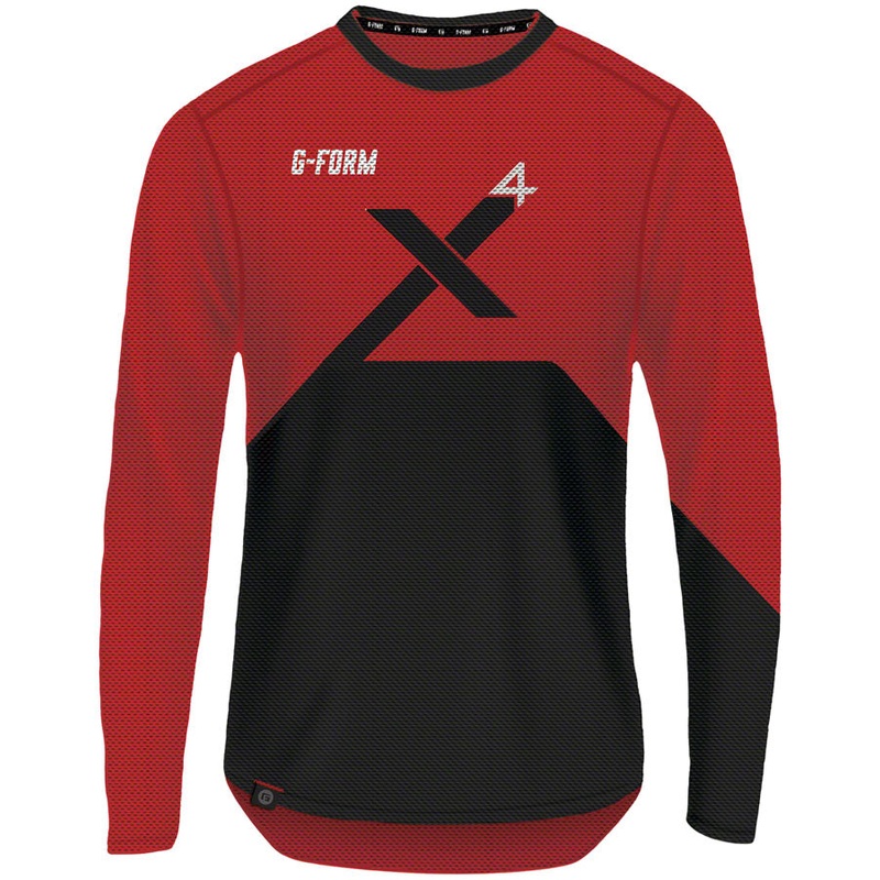 G-Form Pro-X4 Long Sleeve Bike Jersey - Red/Black Medium