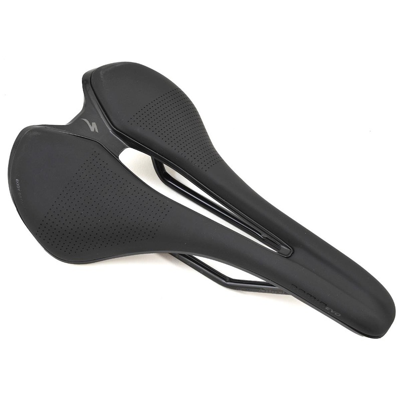 Specialized Romin Evo Comp Gel Saddle (Black) (Chromoly Rails) (155mm) 