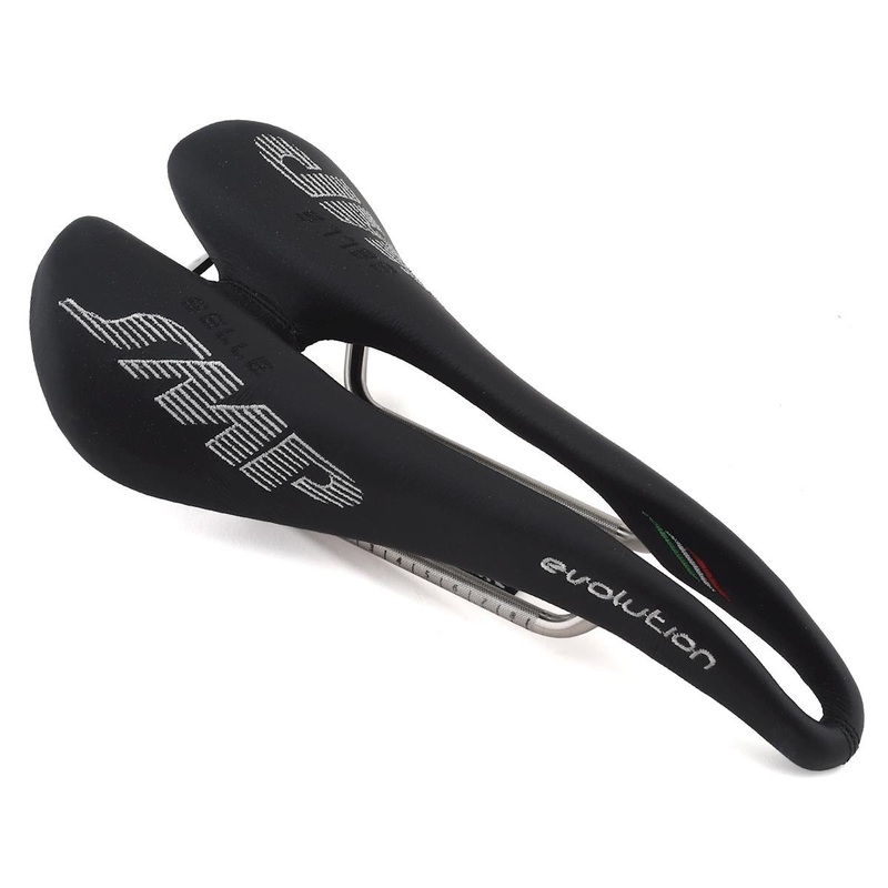 Selle SMP Evolution Saddle (Black) (AISI 304 Rails) (129mm) 
