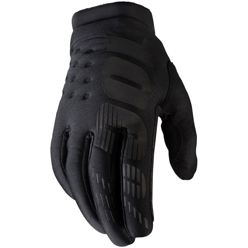 100% Brisker Gloves - Black Men's 2X-Large