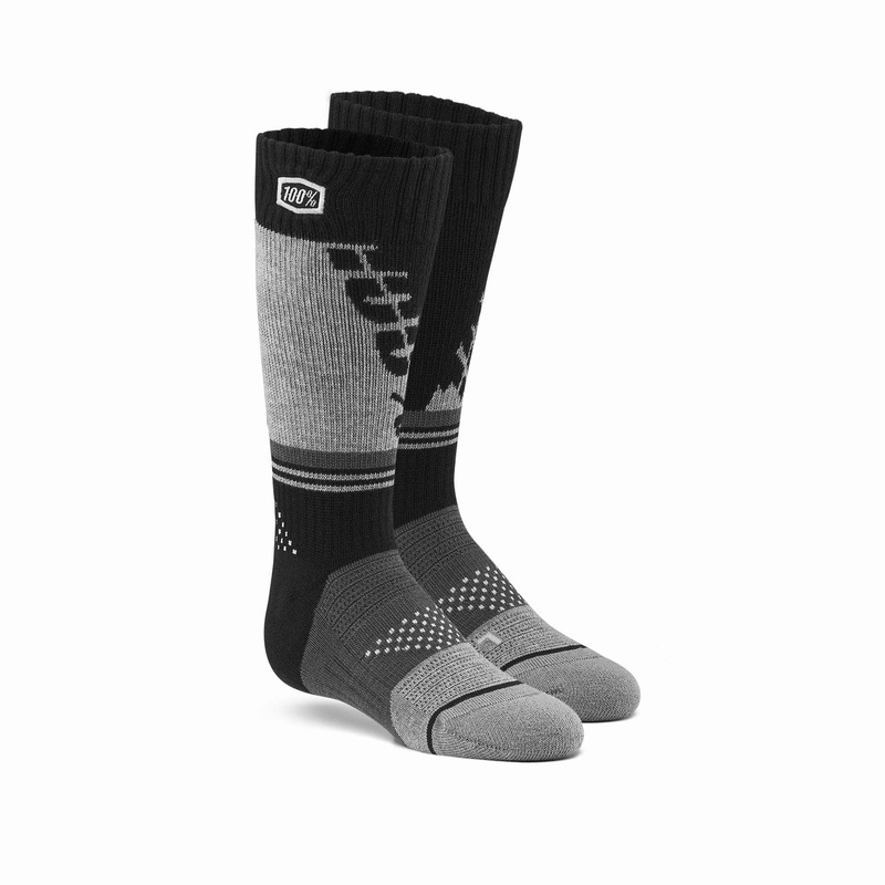 100% Torque Youth Moto Socks Black / Grey