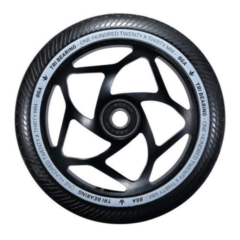 120MM X 30MM TRI BEARING WHEEL - BLACK/BLACK - ENVY