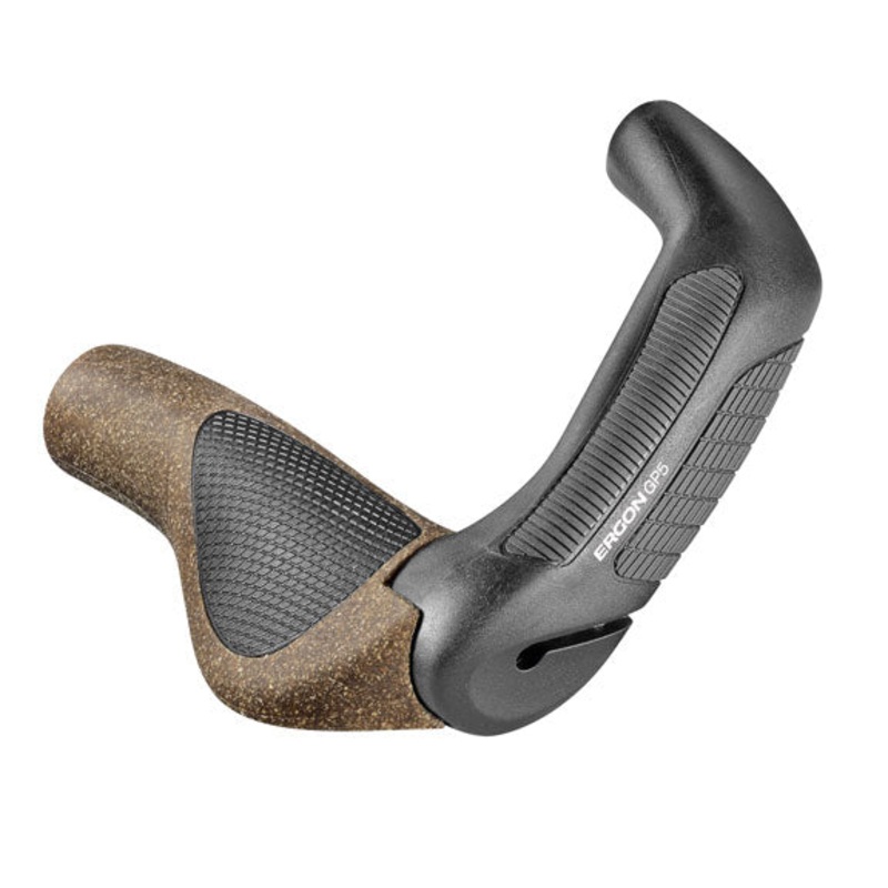 Ergon GP5 BioKork Grips - Lock-On Small Black/Tan