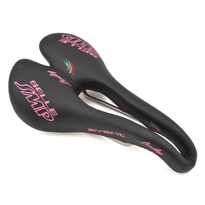 Selle SMP Avant Lady's Saddle (Black/Pink) (AISI 304 Rails) (154mm) 