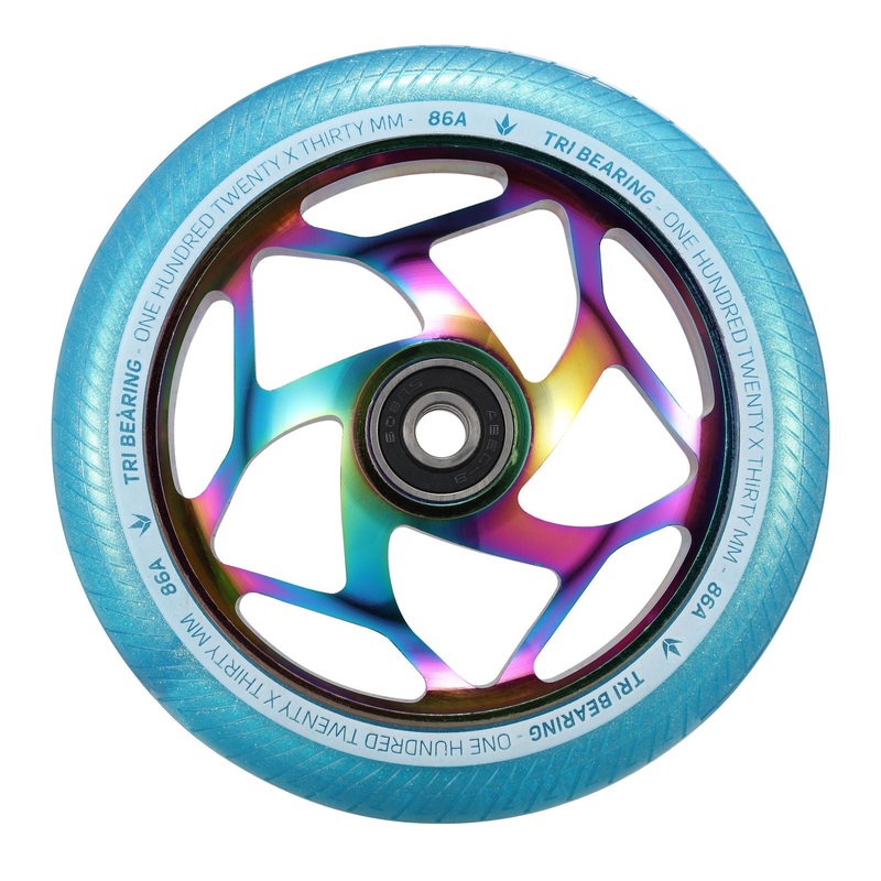 120MM X 30MM TRI BEARING WHEEL - OIL SLICK/TEAL - ENVY