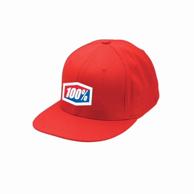 100% J-FIT Flexfit Hat Red|S / M|L / XL