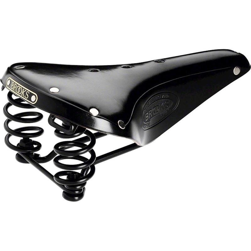 Brooks Flyer Men's Leather Saddle (Black) (Steel Rails) (170mm) 