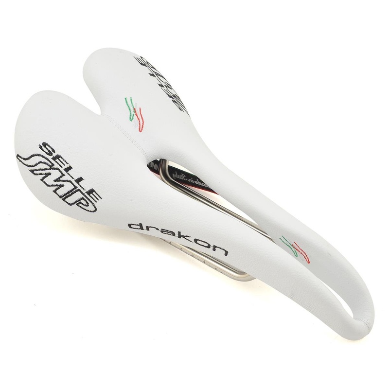 Selle SMP Drakon Saddle (White) (AISI 304 Rails) (139mm) 