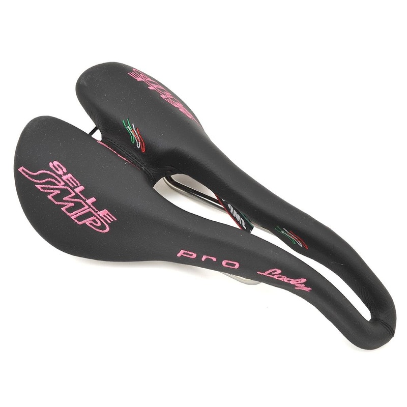 Selle SMP Pro Lady's Saddle (Black/Pink) (AISI 304 Rails) (148mm) 