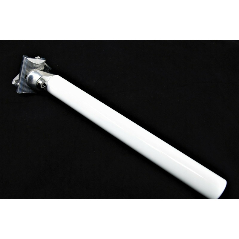 30.0mm Aluminium Uno Patent Micro Adjust Cycle Seat Post Bike 300mm Pillar White