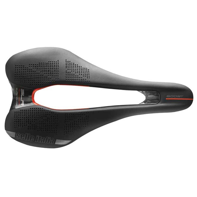 SCRATCH & DENT: Selle Italia SLR Boost Kit Carbonio Superflow Saddle (Black) (S3) (130mm) (Carbon Rails)