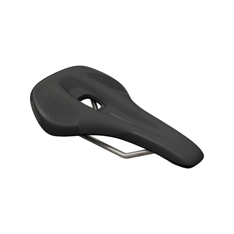 Ergon Men's SR Allroad Comp Saddle (Black) (TiNox SL Rails) (S/M) 