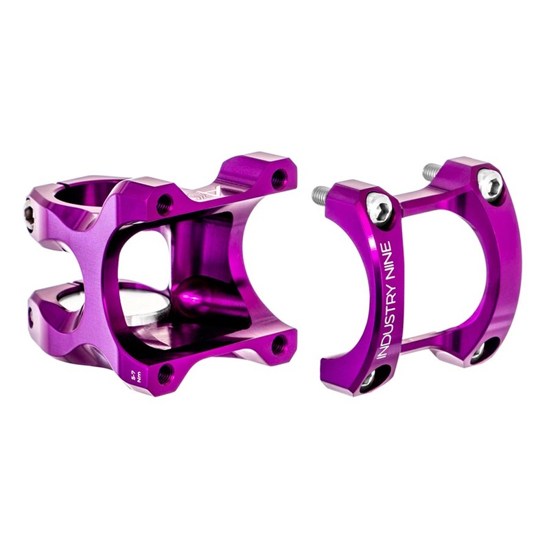 Industry Nine A318 Stem - 50mm 31.8mm Clamp +/-4.4 1 1/8 Aluminum Purple